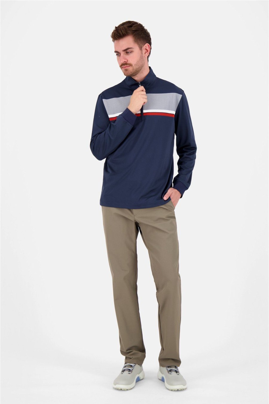 Bekleidung JACK NICKLAUS Pullover | Jack Nicklaus - Birdseye Chest Stripe Polo